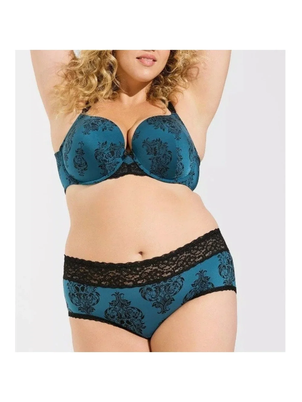 Torrid Women's Blue Second Skin Mid-Rise Cheeky Panty Size 00 M/L
